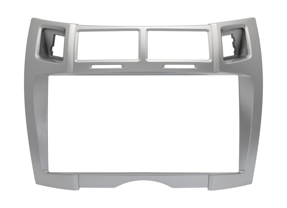 Комплект рамки с разъёмами 9" Toyota Yaris/Vitz P90 2005-2010 серебро Тип2 с боковинами - Car-Smart 9647F2S