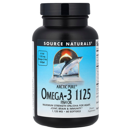 Source Naturals, Arctic Pure®, омега-3 рыбий жир, 1125 мг, 60 капсул