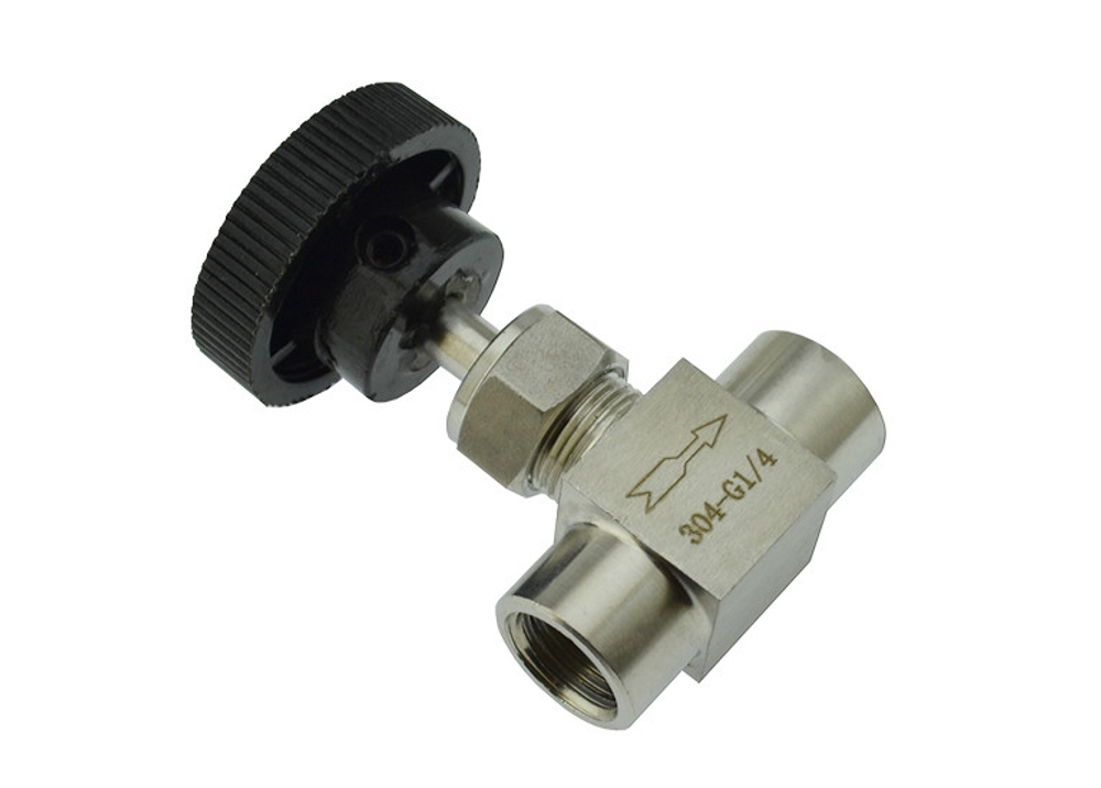 Кран игольчатый 1/4" ВВ прямой Нерж.