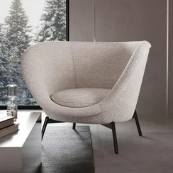 Лаунж-кресло Couture, белое букле