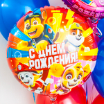 Шар (18''/46 см) Круг, Щенячий Патруль, Дружная команда, Красный