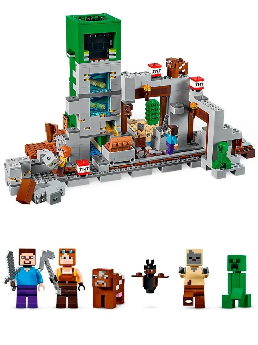 Конструктор Lepin Майнкрафт "Пещера или шахта Крипера"