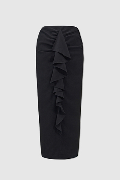 Юбка с воланом из купры