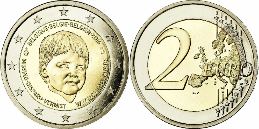 Бельгия 2 евро, 2016 Child Focus