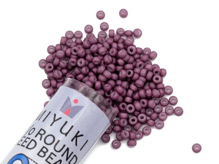 Бисер Round 11/0, Miyuki, фиолетовый матовый