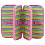 Пенал без наполнения ЮНЛАНДИЯ, 3 отделения, ламинированный картон, тканевый торец, 20х11см, "Ламы", 228111