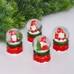 Сувенир новогодний «Снежный шар - Изящная сказка» d-4,5 см (подст.4,5*7см), микс