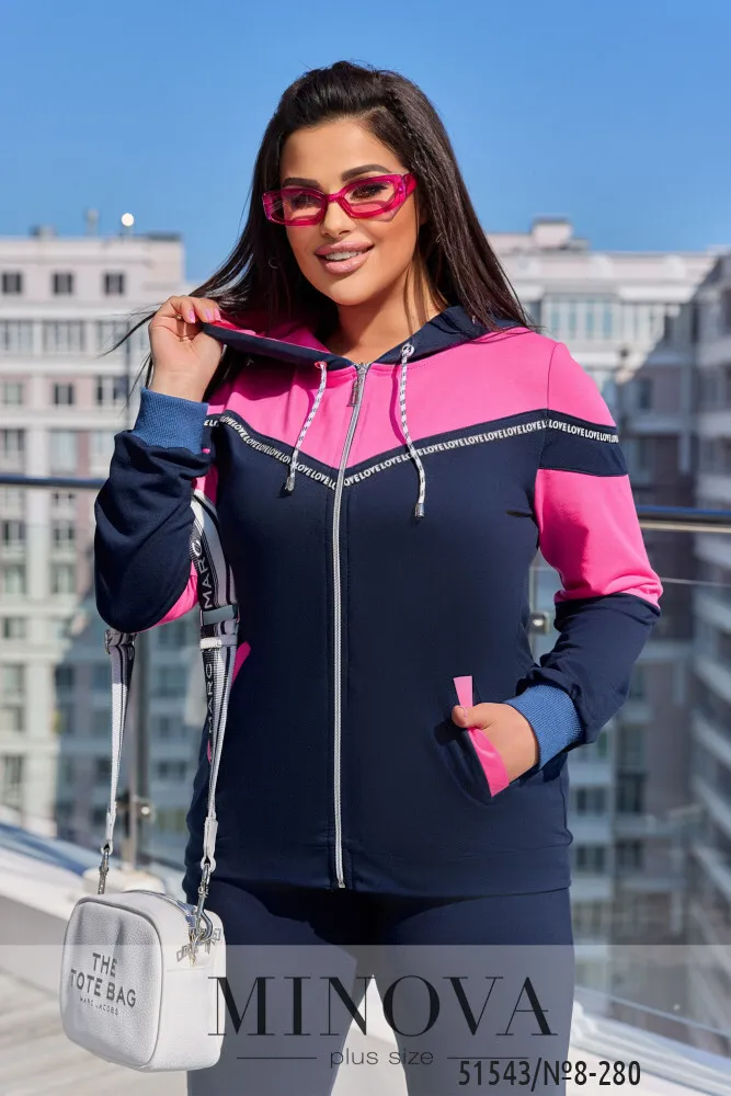 Костюм 8-280-синий-малиновый Minova