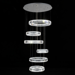 Citilux Чезаре CL338661 LED Люстра хрустальная с пультом Хром