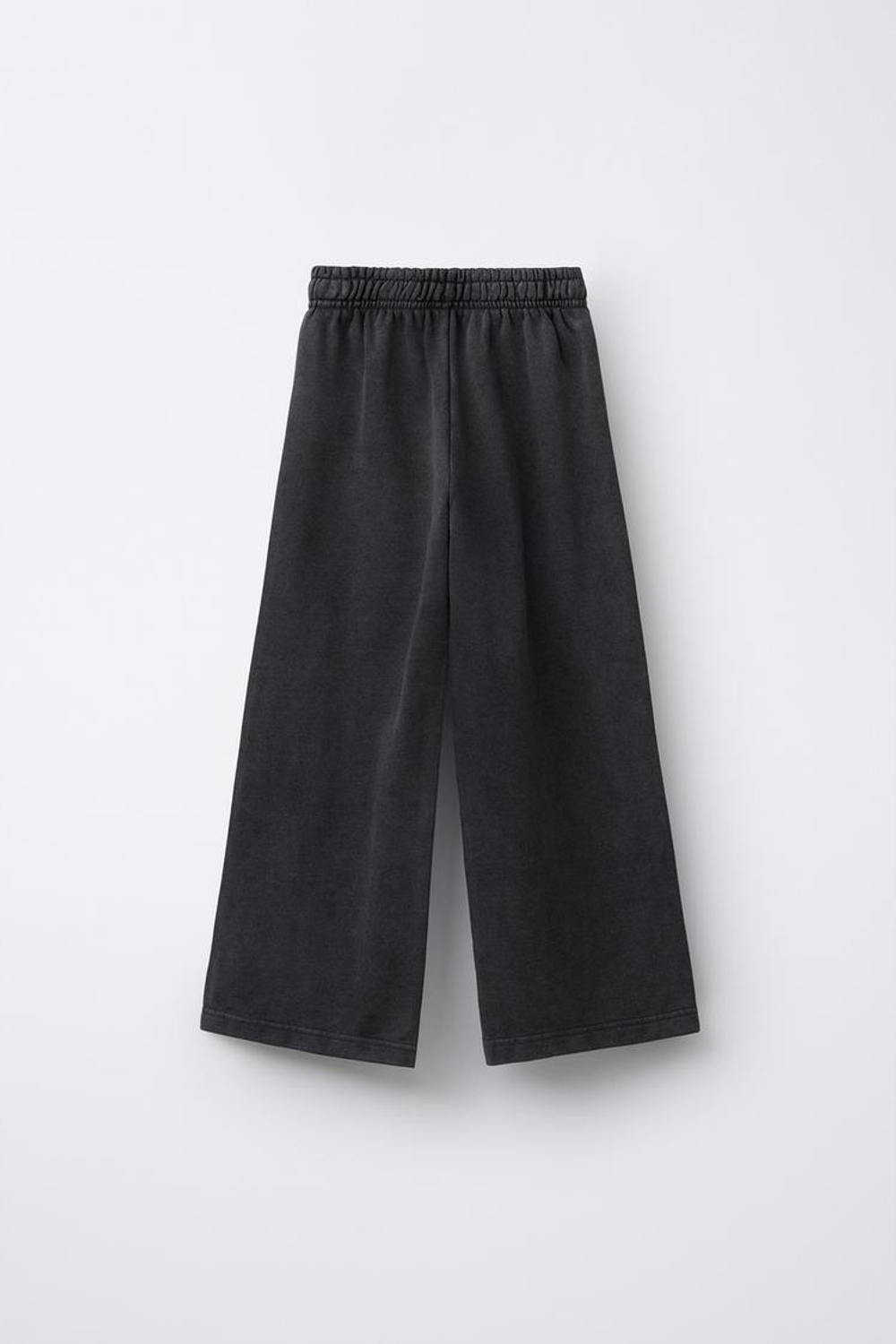 ZARA БРЮКИ WIDE LEG С ЭФФЕКТОМ ПОТЕРТОСТИ, СЕРЫЙ