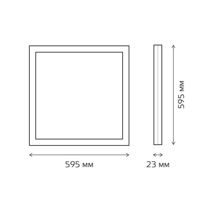 Встраиваемый светодиодный светильник Gauss с равномерной засветкой 842161240