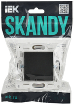 SKANDY Выключатель 1-клавишный кнопочный 10А SK-V14Bl черный IEK