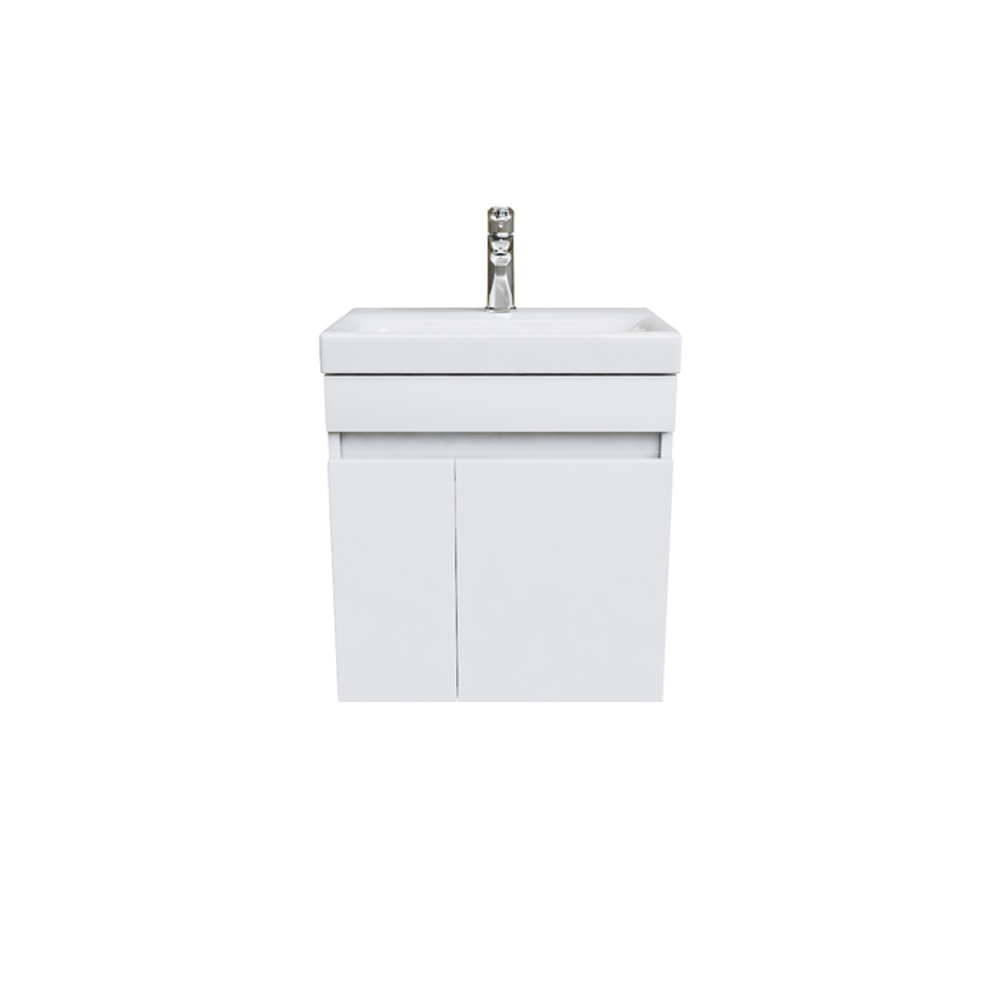 Тумба с умывальником подвесная с дверцами IDDIS Zodiac, белая, 50 см, ZOD5CD0i95K