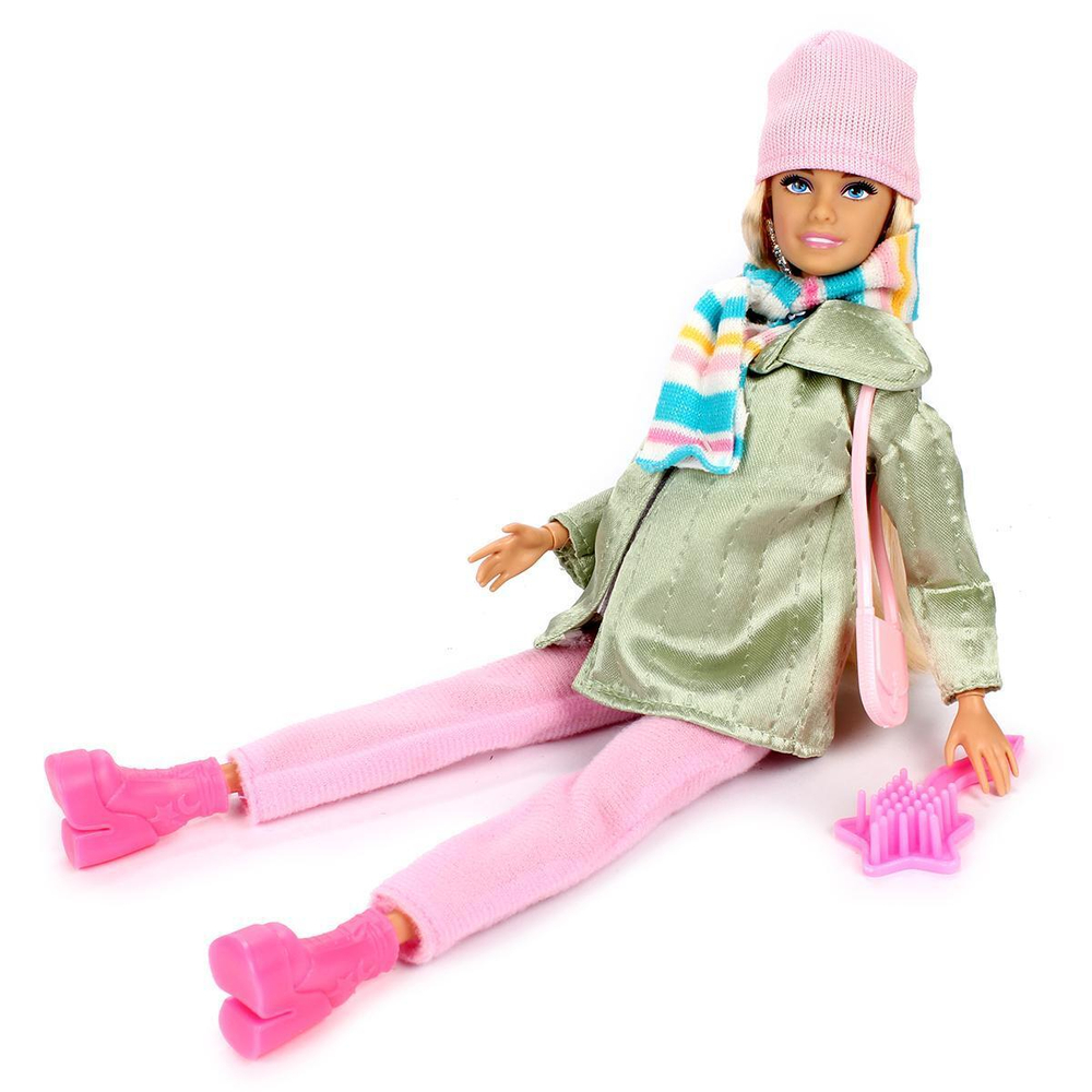 Кукла 29 см София беременная, руки и ноги сгиб, акс, зимняя одежда, кор (Карапуз)