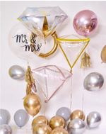 Шар (27"/69 см) Фигура, Кольцо с бриллиантом, Золото