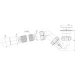 Сифон для душ. поддона 40*40 с гофрой 40*40*50 (800мм) BT8080 ИНКОПЛАСТ