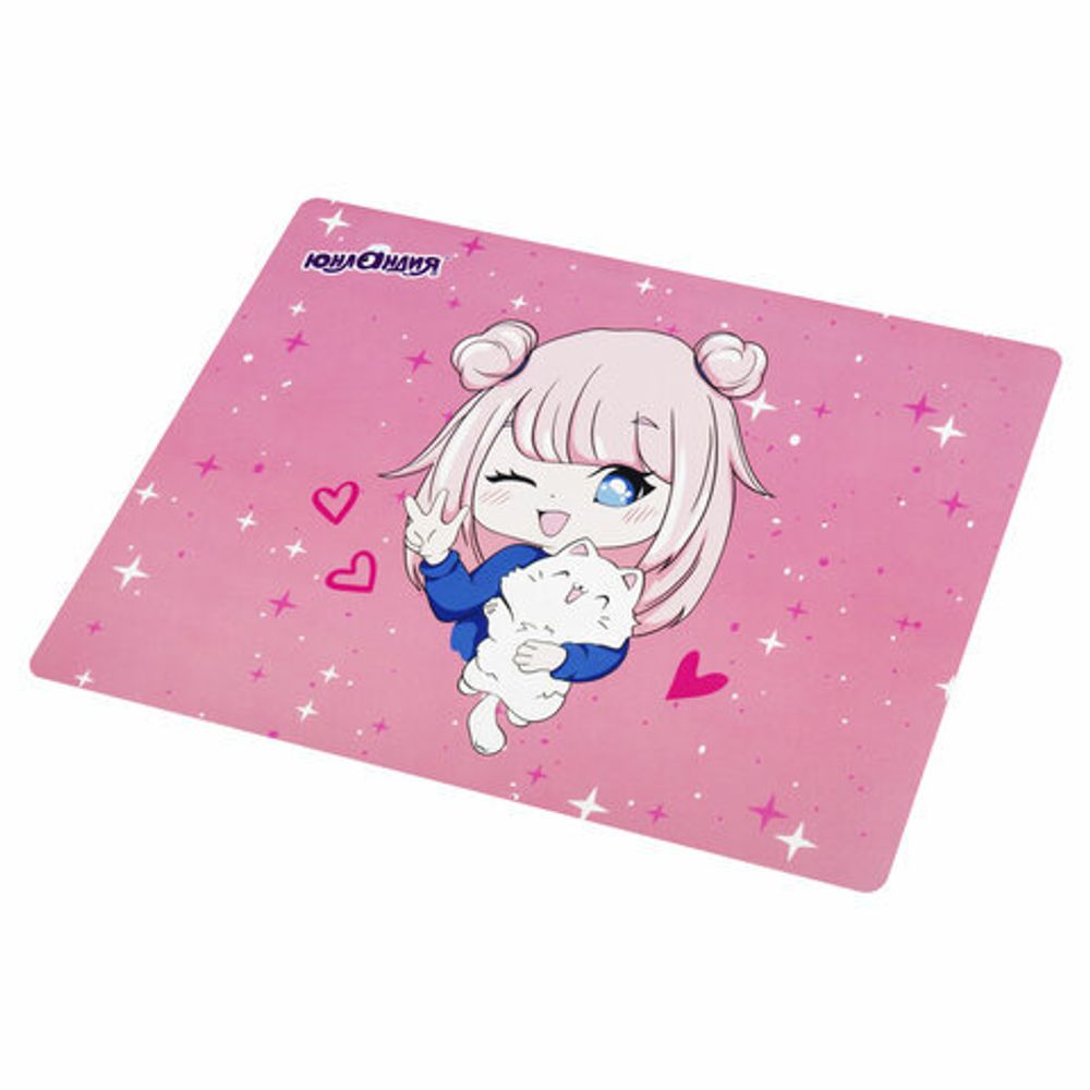 Настольное покрытие ЮНЛАНДИЯ, А4+, пластик, 33x23 см, "Anime pals", 272371