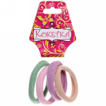 Резинки для волос 4шт «Кокетка - Серебряная нить», 6 цветов, d-4.5см