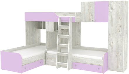 Кровать-чердак КарИВи Трио 2 Винтерберг Ирис