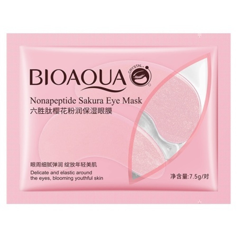 BIOAQUA Патчи под глаза с пептидами и лепестками сакуры