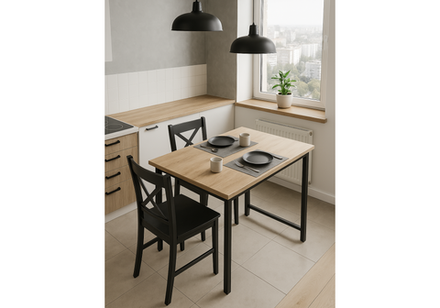 Обеденный стол Woodville Дилан Лофт 120х60х90 дуб вотан