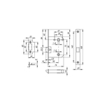 Защелка врезная PLASTP72-50 (P72-50) SSC сатинированный хром