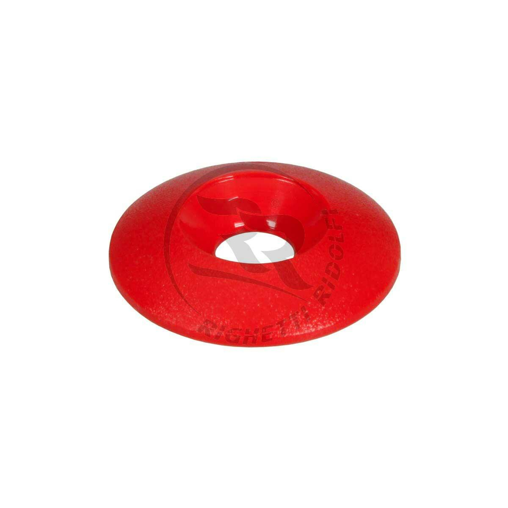 Шайба потайная 30x8 мм, красная, пластик
