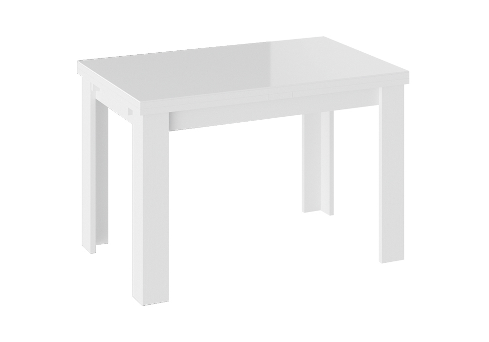 Стол стеклянный Woodville Норман тип 1 белый, стекло белый глянец