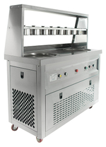 Фризер для жареного мороженого Foodatlas KCB-2Y (контейнеры, стол для топпингов)