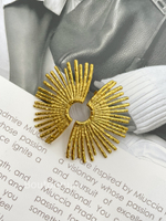 Серьги лучи золотистые