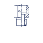 Адаптер AS D06 ORFS 9/16 - BSP 1/2