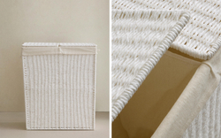 Zara Home Корзина из металла, цвет бежевый, 64 см