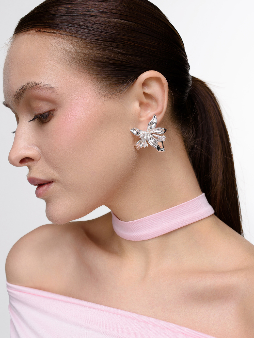 Серьги "lily shine" Silver