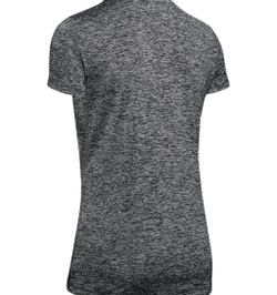 Женская теннисная футболка Under Armour Women's Tech Twist V-Neck - серый