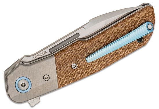 Складной нож MKM "CLAP" MKM/LS01 NCT c клинком из стали Böhler M390 Microclean®, рукоять титан / микарта