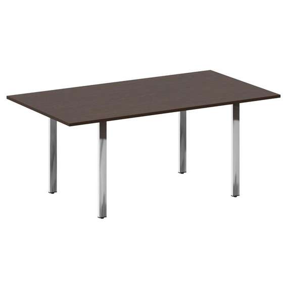 Metal System Direct Стол перег. П-обр. м/к БП.ПРГ-180 Венге Цаво/Нержавеющая Сталь 1800*1000*750