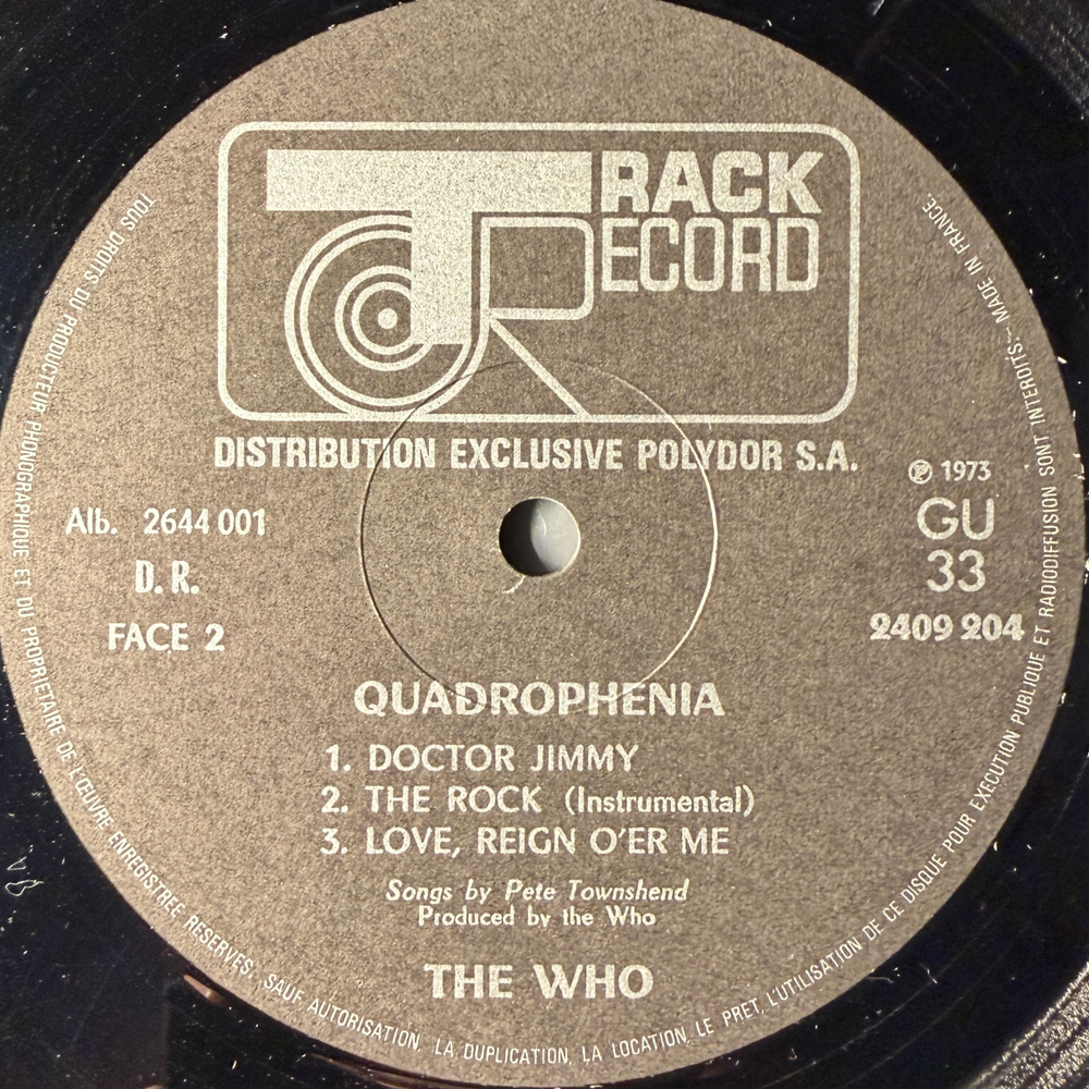 The Who ‎– Quadrophenia 2LP (Франция 1973г.)