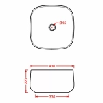 Раковина накладная Artceram Cognac 43 COL006 05 00 Bianco Matt