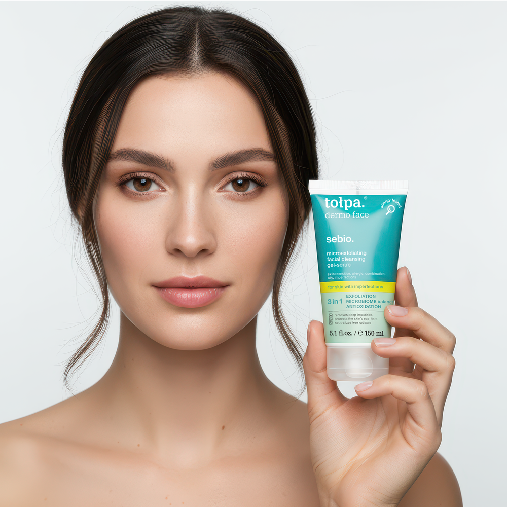 TOLPA DERMO FACE SEBIO Гель для умывания лица с эффектом мягкого скраба