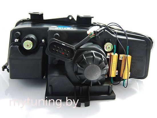 Передние фары led tube lights chrome для Audi A4 B6