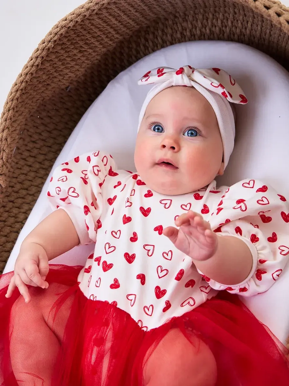 Платье-боди детское сердечки