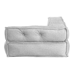 Модуль мягкий угловой Miracle велюр/букле, VT shape silver, 82x81x24 см