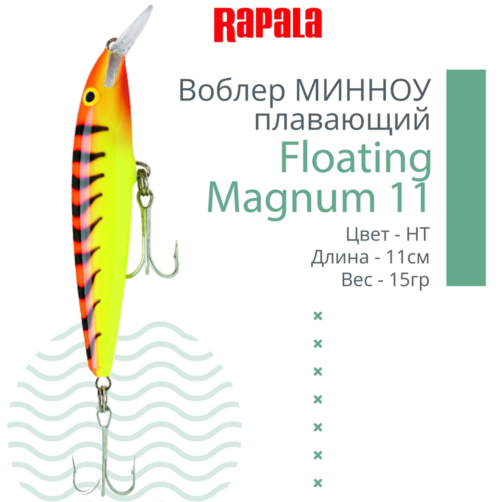 Воблер Floating Magnum 11, 11см, 15гр, цвет SH, плавающий