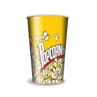 V 32 Желтый, стакан бумажный для попкорна