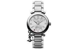 Vivienne Westwood Wrist Watch Quartz Movement Stainless Steel Strap 32mm Silver Dial Women"s Watch 50m Water Resistant