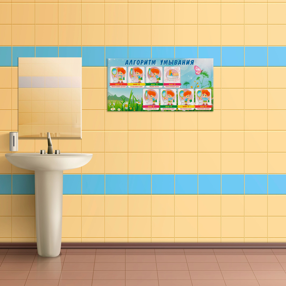 Табличка Алгоритм умывания