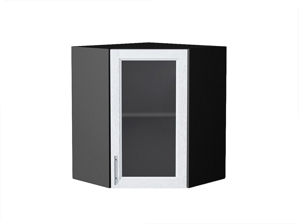 Шкаф верхний угловой остекленный Сканди