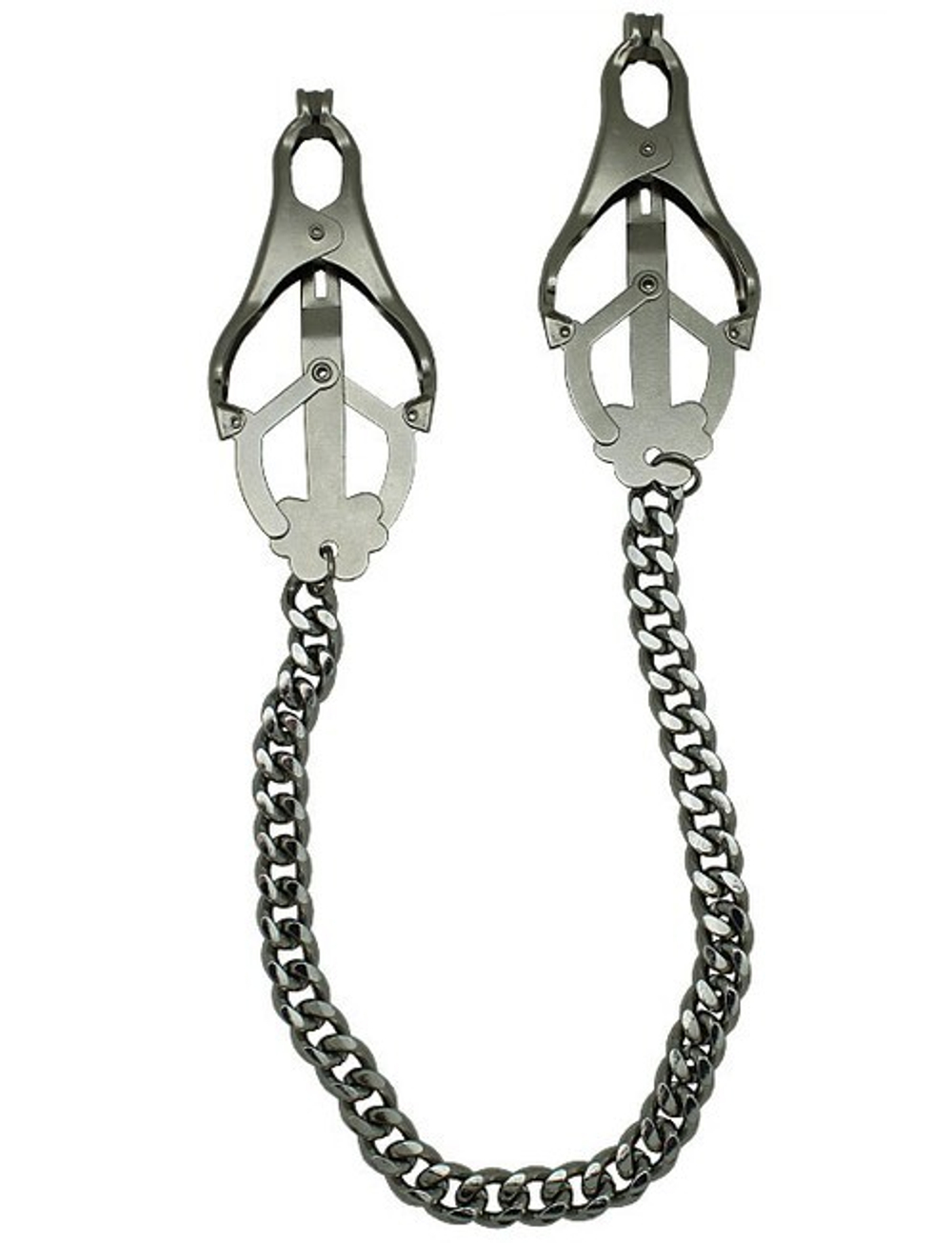 Мощные зажимы для груди с тяжелой цепочкой (Цвет: серебряный)