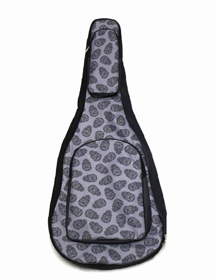 Чехол для гитары дредноут, MEZZO MZ-ChG-12-3skull2/grey