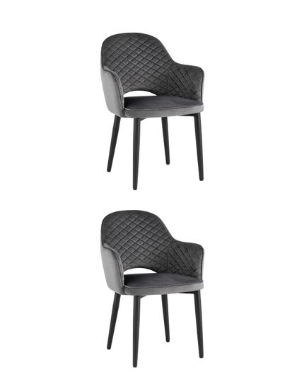 Стул Венера диамант NEW, велюр серый NP (набор 2 шт)